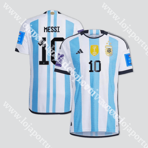 Camisola Messi 10 Argentina Campeão Mundial 2022 Xxl