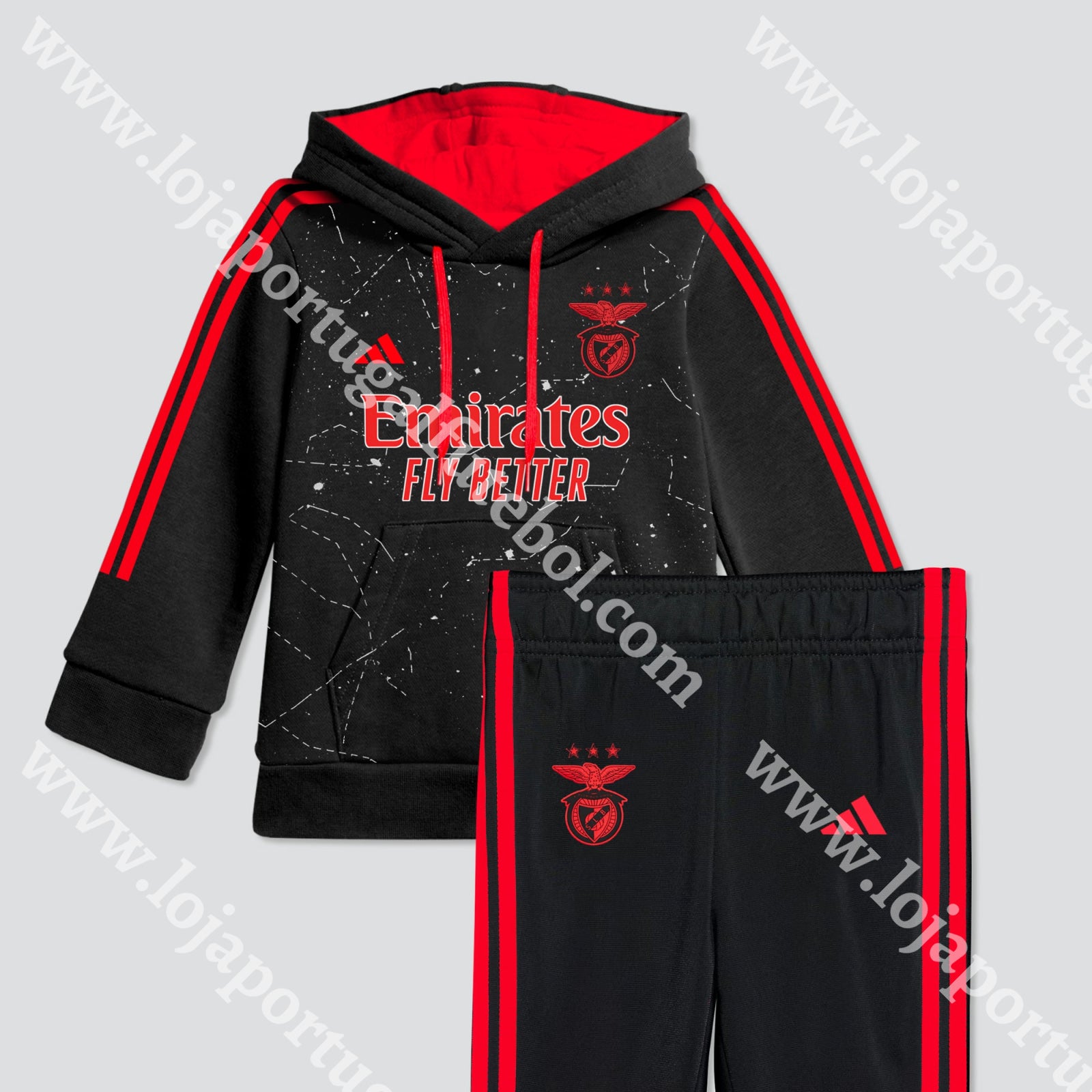 FATO TREINO CRIANÇA ADIDAS PRETO SL BENFICA 25/26 – Portugal-Futebol