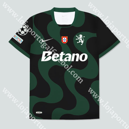 NOVA CAMISOLA ALTERNATIVA PRETA SPORTING CP 25/26