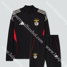Carregar imagem no visualizador da galeria, NOVO FATO TREINO ADIDAS PRETO SL BENFICA 25/26 S
