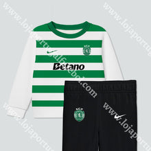 Carregar imagem no visualizador da galeria, NOVO FATO TREINO CRIANÇA NIKE VERDE SPORTING CP 25/26 1-2 Anos
