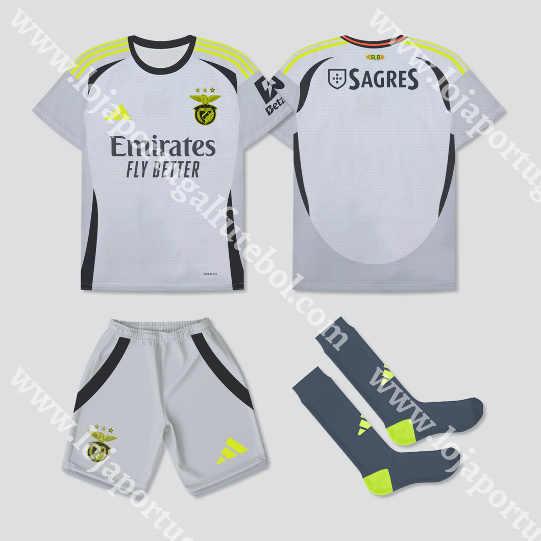 Novo Kit Criança 3º Equipamento Sl Benfica 24/25 1-2 Anos
