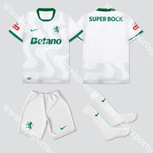Carregar imagem no visualizador da galeria, NOVO KIT CRIANÇA ALTERNATIVO BRANCO SPORTING CP 25/26
