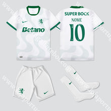 Carregar imagem no visualizador da galeria, NOVO KIT CRIANÇA ALTERNATIVO BRANCO SPORTING CP 25/26
