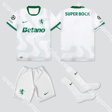 Carregar imagem no visualizador da galeria, NOVO KIT CRIANÇA ALTERNATIVO BRANCO SPORTING CP 25/26
